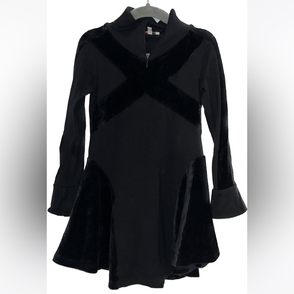 Junior gualtier girls size 6 black dress